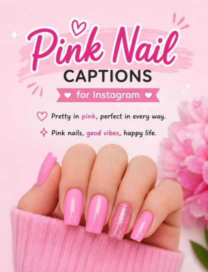 ✨ Pink Nail Captions for Instagram 💗