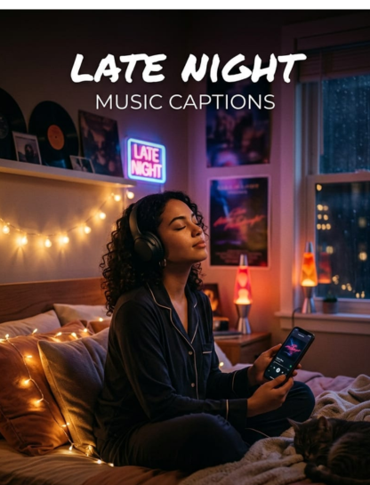 🌙 Late Night Music Captions for Instagram