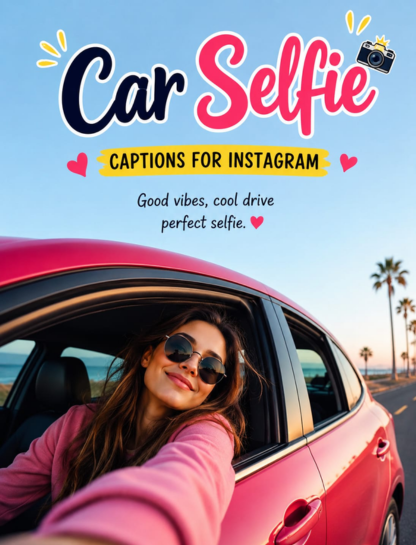 👑 Car Selfie Captions for Instagram