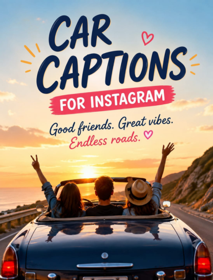 👯 Car Captions for Instagram with Friends