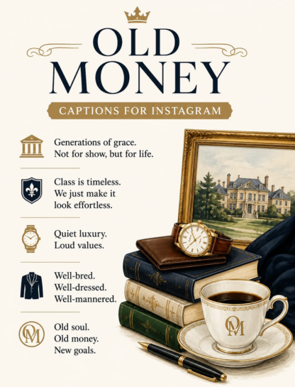 💎 Old Money Captions for Instagram