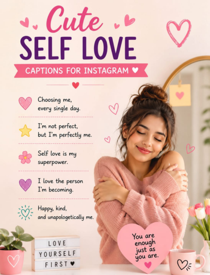 💗 Cute Self Love Captions for Instagram