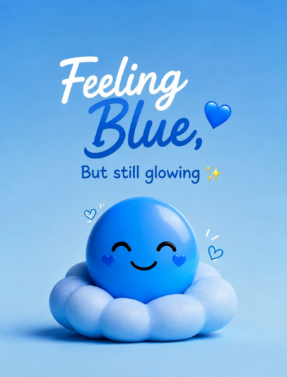 💙 Blue Emoji Captions for Instagram