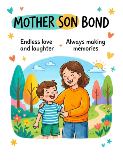 💙 Mother Son Short Captions
