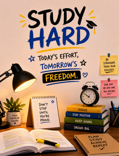 📚 Study Hard Captions for Instagram
