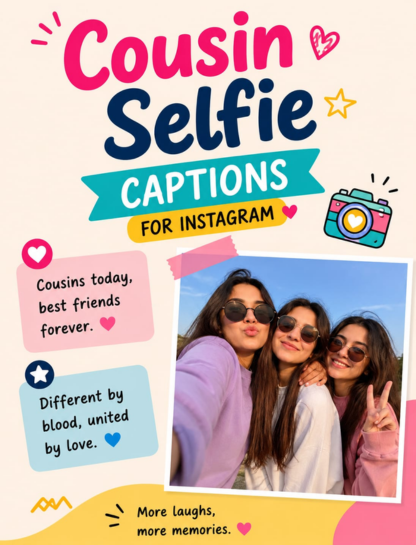 📸 Cousin Selfie Captions for Instagram