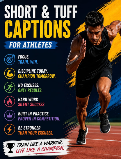 🔥 Short & Tuff Captions for Athletes