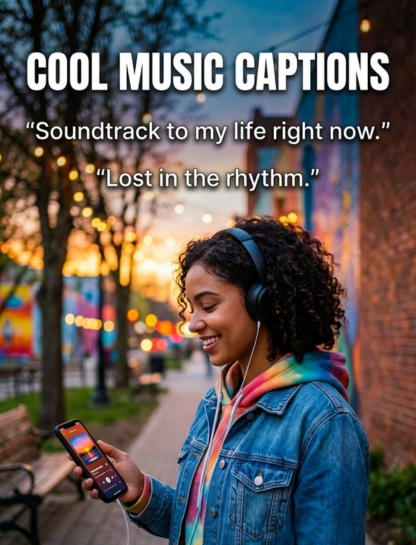 😂 Cool Music Captions for Instagram