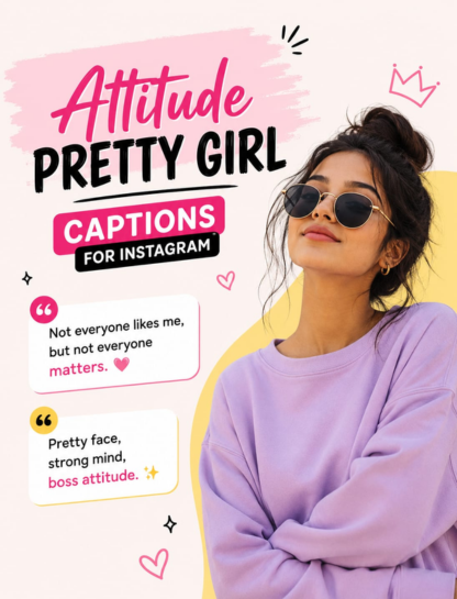😎 Attitude Pretty Girl Captions for Instagram 🔥