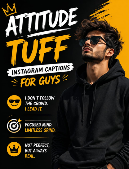 😎 Attitude Tuff Instagram Captions for Guys