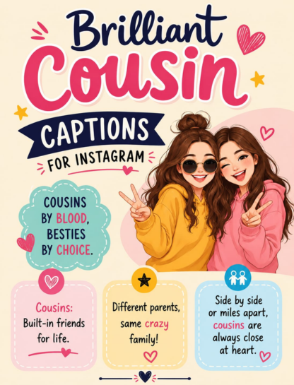 😎 Brilliant Cousin Captions for Instagram