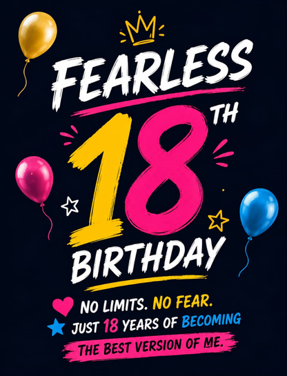 😎 Fearless 18th Birthday Captions 🔥