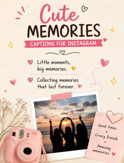 🤍 Cute Memories Captions for Instagram