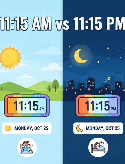 11:15 AM vs. 11:15 PM
