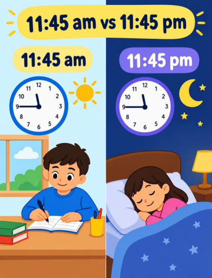11:45 AM vs. 11:45 PM