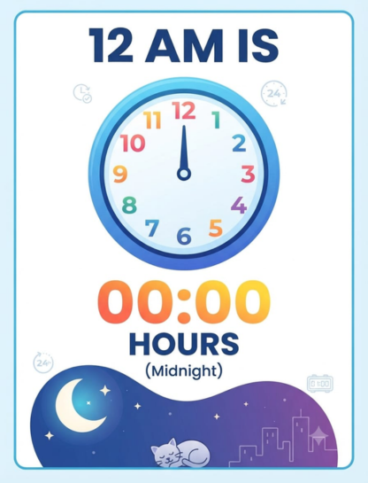 12 AM in Military Time