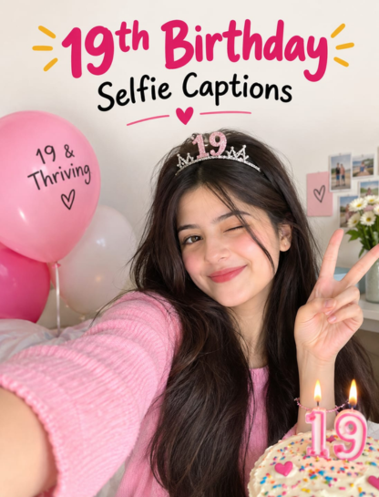 19th Birthday Selfie Captions