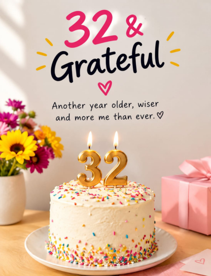 32nd Birthday Captions for Yourself