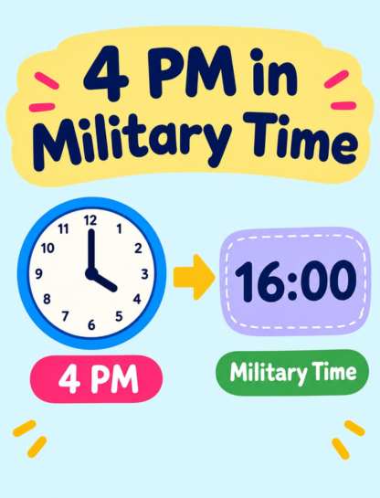 4 PM in Military Time