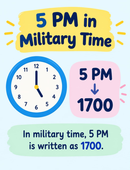5 PM in Military Time