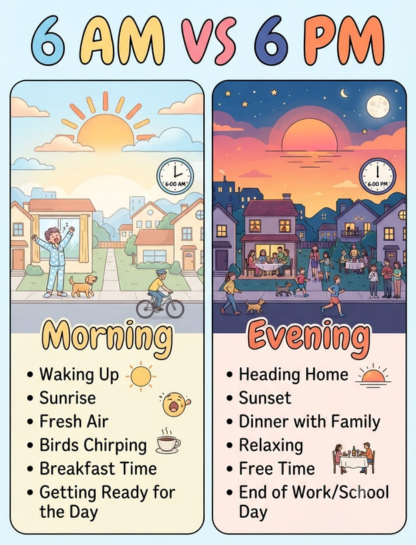 6 AM vs. 6 PM