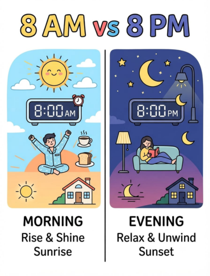 8 AM vs. 8 PM