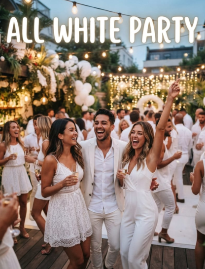 All White Party Captions
