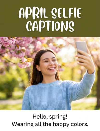April Selfie Captions for Instagram 🤳