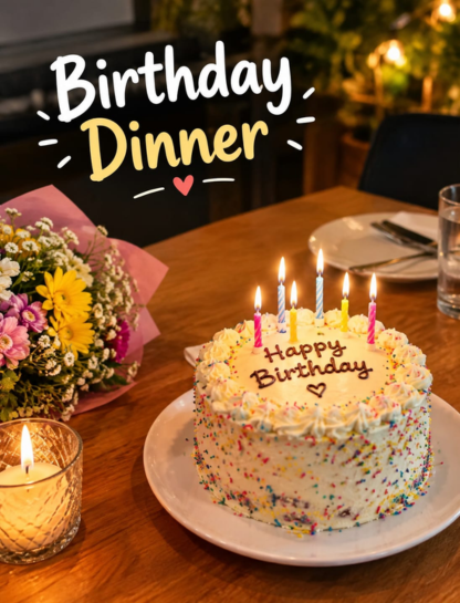 Birthday Dinner Captions