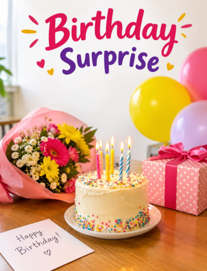 Birthday Surprise Captions