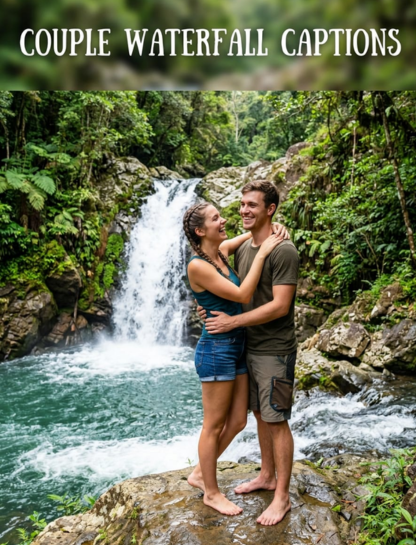 Couple Waterfall Captions
