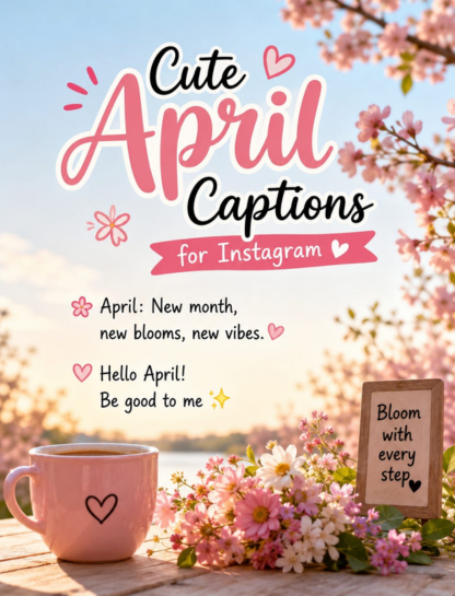 Cute April Captions for Instagram 🌷