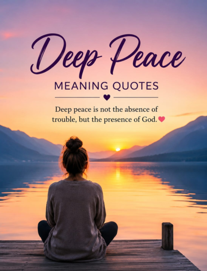 Deep Peace Meaning Quotes