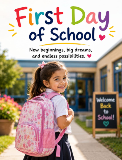 First Day School Captions