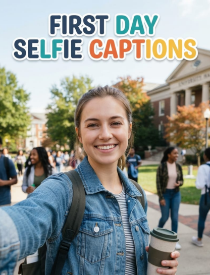 First Day Selfie Captions