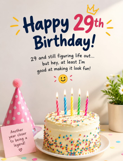Funny 29th Birthday Captions