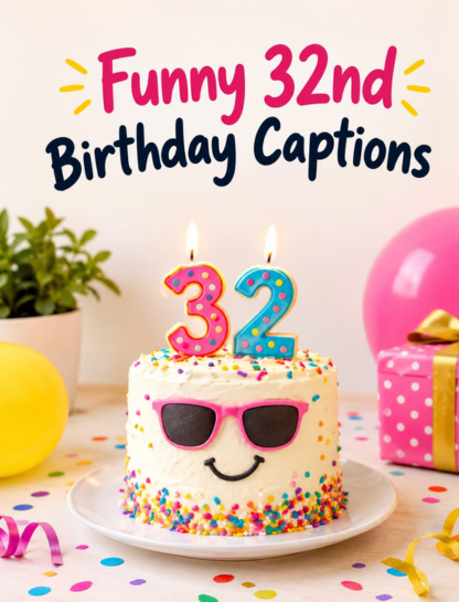 Funny 32nd Birthday Captions