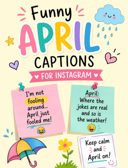 Funny April Captions for Instagram 😂