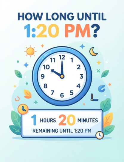 How Long Until 1:20 PM?