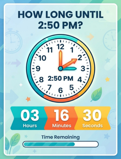How Long Until 2:50 PM?