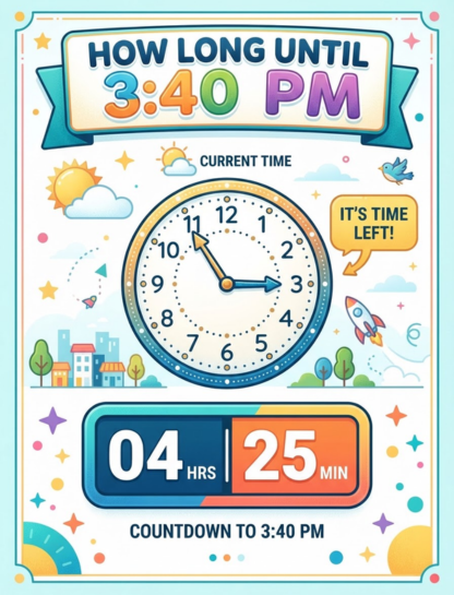 How Long Until 3:40 PM?