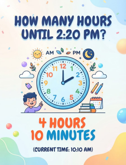 How Many Hours Until 2:20 PM?