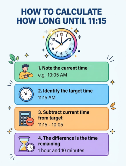 How to Calculate How Long Until 11:15