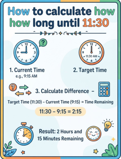 How to Calculate How Long Until 11:30