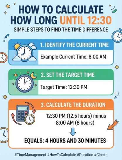 How to Calculate How Long Until 12:30
