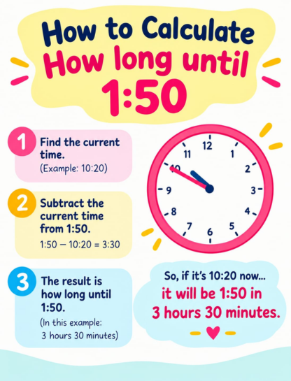 How to Calculate How Long Until 1:50