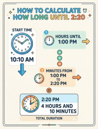 How to Calculate How Long Until 2:20