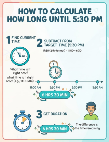 How to Calculate How Long Until 5:30 PM