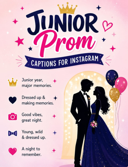 Junior Prom Captions for Instagram 🕺