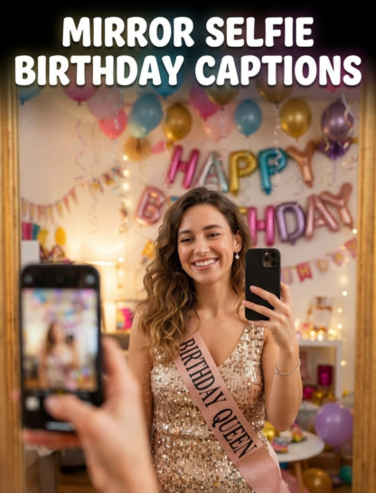 Mirror Selfie Birthday Captions